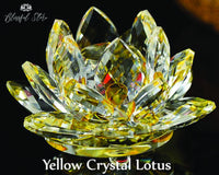 Yellow Color Crystal Lotus - www.blissfulagate.com