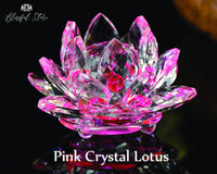 Pink Color Crystal Lotus - www.blissfulagate.com
