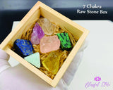 Seven Chakra Raw Stones Box Set - www.blissfulagate.com