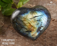 Orgonite Labradorite Gemstone Heart - www.blissfulagate.com
