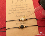 Lava Stone Couple String Bracelets - www.blissfulagate.com