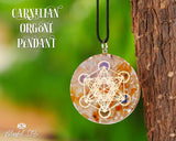 Orgonite Carnelian Gemstone Pendant - www.blissfulagate.com