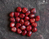 Red Jasper Rune Stones Set - www.blissfulagate.com