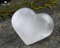 Orgonite Selenite Gemstone Heart - www.blissfulagate.com