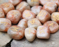Sunstone Rune Stones Set - www.blissfulagate.com