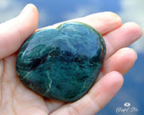 Orgonite Jade Gemstone Heart - www.blissfulagate.com
