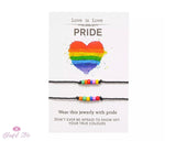 LGBT Pride Rainbow Couple String Bracelets - www.blissfulagate.com