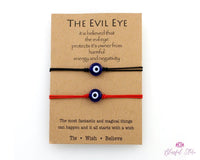 Evil Eye Couple String Bracelets - www.blissfulagate.com