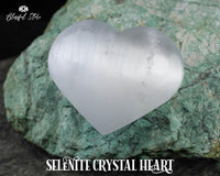 Orgonite Selenite Gemstone Heart - www.blissfulagate.com