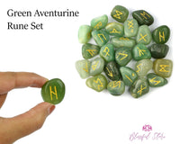 Aventurine Rune Stones Set - www.blissfulagate.com