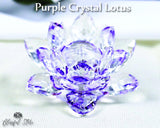 Purple Color Crystal Lotus - www.blissfulagate.com