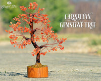 Carnelian Gemstone Chipstone Tree