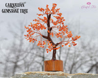 Carnelian Gemstone Chipstone Tree