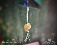 Citrine Natural Stone Hanging Ornament - www.blissfulagate.com