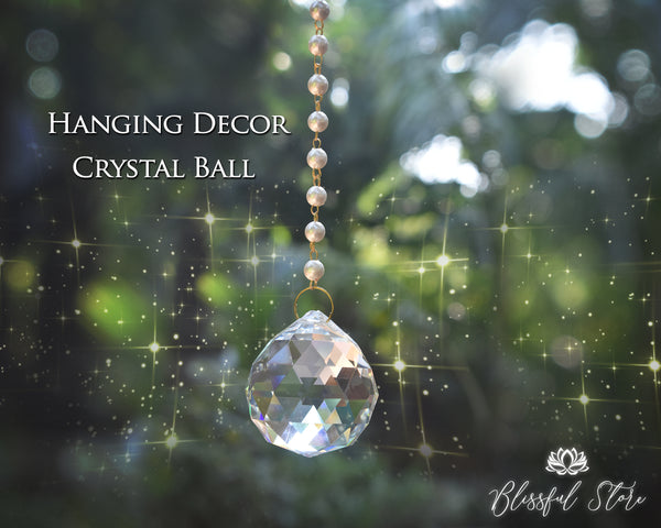 Copper Beads Crystal Sun Catcher Ball - www.blissfulagate.com