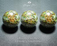 Multi Color Gemstone Orgone EMF Sphere - www.blissfulagate.com
