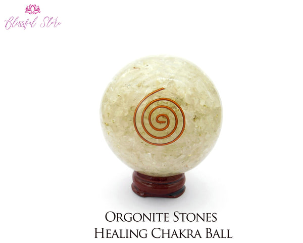 Clear Quartz Orgone EMF Sphere - www.blissfulagate.com