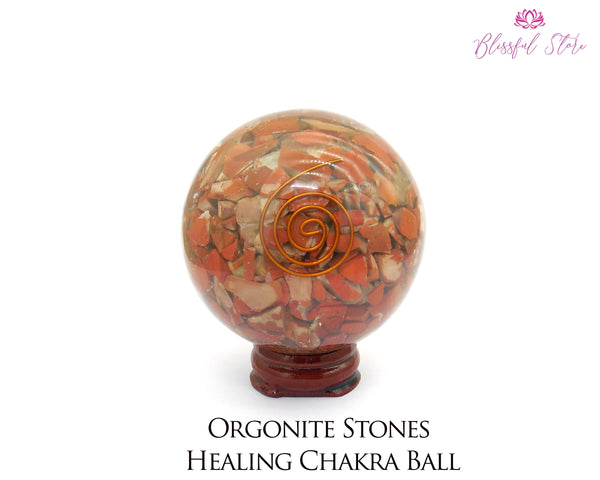 Red Jasper Orgone EMF Sphere - www.blissfulagate.com
