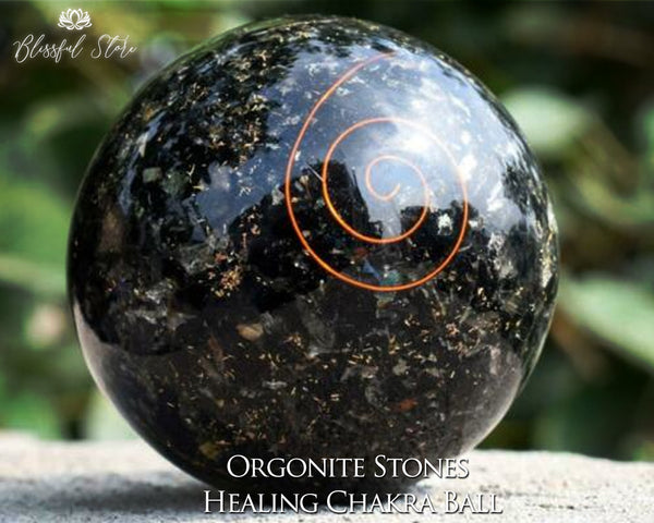 Tourmaline Gemstone Orgone EMF Sphere - www.blissfulagate.com