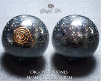 Tourmaline Gemstone Orgone EMF Sphere - www.blissfulagate.com