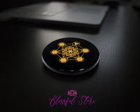 Black obsidian Water Charging Plate - www.blissfulagate.com