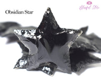 Star Hand Carved Obsidian Gemstone - www.blissfulagate.com