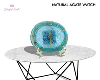 Agate Table Clock - www.blissfulagate.com