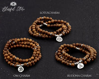 Genuine Wooden 108 Beads Japa Mala With Charm