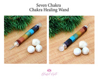 Seven Chakra Bonded Healing Wand - www.blissfulagate.com