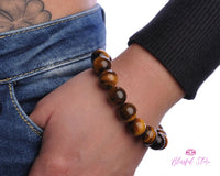 Genuine Tiger Eye 8mm Beads Bracelet