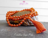 Natural Gemstone Carnelian Stones Japa Mala 8mm