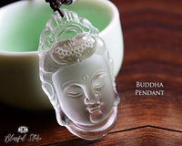 Crystal Buddha Face Pendant. - www.blissfulagate.com