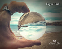 100mm Clear Crystal Gazing Ball - www.blissfulagate.com