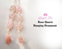 Rose Quartz Tumble Stone Hanging Ornament