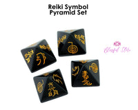 Red Hasoer Reiki Symbol Pyramids