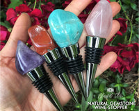 Natural Gemstones Wine Stopper - www.blissfulagate.com