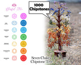 Seven Chakra Big Size Gemstone Trees - www.blissfulagate.com