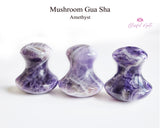 Amethyst Mushroom Gua Sha - www.blissfulagate.com