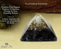 Black Tourmaline Orgone Chakra Pyramid. - www.blissfulagate.com