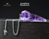 Orgonite Amethyst Gemstone Pendulum - www.blissfulagate.com