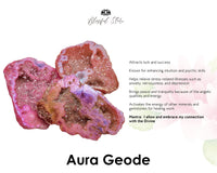 Pink Aura Geode Cluster