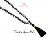 Natural Gemstone Pure Hematite 108 Stones Japa Mala 8mm