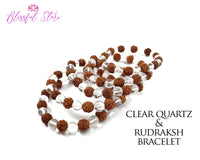 Clear Quartz Rudraksh Bracelet - www.blissfulagate.com