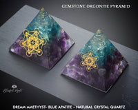 Amethyst Mix Crystal Gemstone EMF Pyramids.