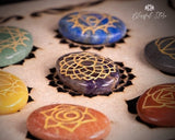 7 Chakra Reiki Stones Wooden Box Set - www.blissfulagate.com