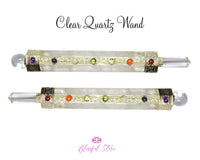 Clear Quartz Chakra Healing Wand - www.blissfulagate.com