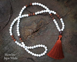 Howlite Mix 108 Beads Japa Mala With Buddha Charm