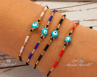 Evil Eye Charm Beaded Bracelets / Anklets.