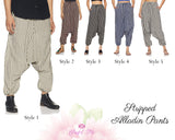 Aladdin Harem Pants Cotton Stripped Pants Harem Stripped Aladdin Pants Printed Harems Boho Pants Line Aladdin Pants