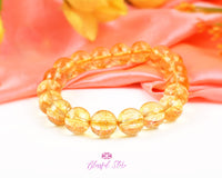 Genuine Natural Citrine Beaded Bracelet